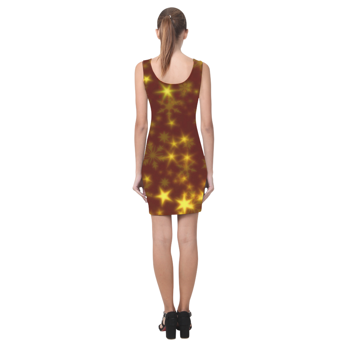 Blurry Stars golden by FeelGood Medea Vest Dress (Model D06)