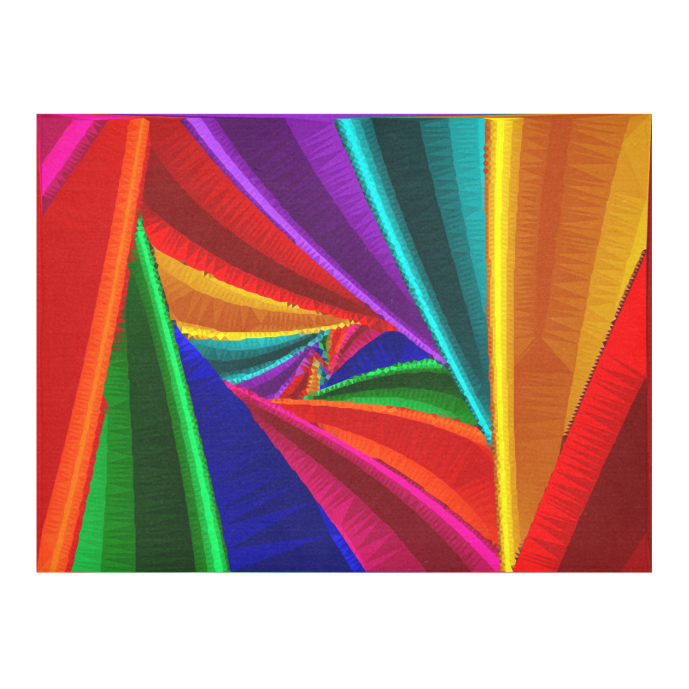 Color 25 Low Poly Fractal Art Triangles Cotton Linen Tablecloth 52"x 70"