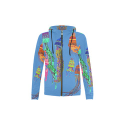 cool jellyfish All Over Print Full Zip Hoodie for Kid (Model H14)