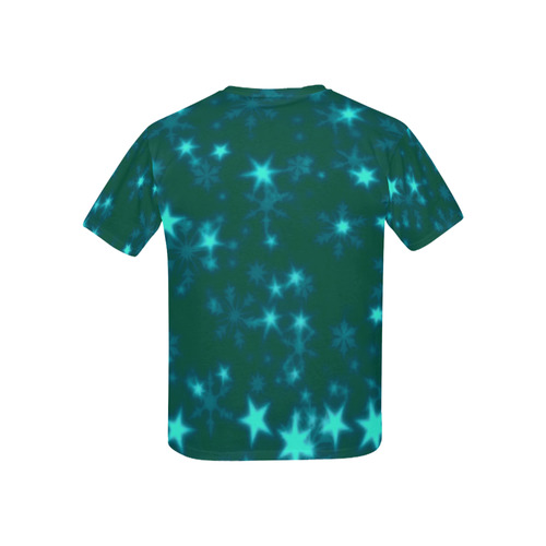 Blurry Stars teal by FeelGood Kids' All Over Print T-shirt (USA Size) (Model T40)