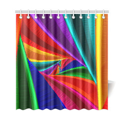 Color 25 Low Poly Fractal Art Triangles Shower Curtain 69"x72"