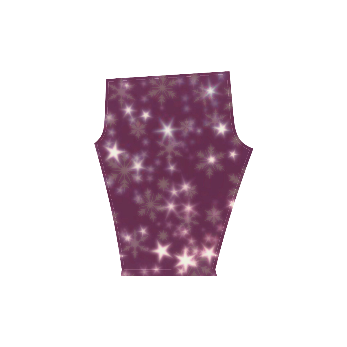 Blurry Stars plum by FeelGood Women's Low Rise Capri Leggings (Invisible Stitch) (Model L08)
