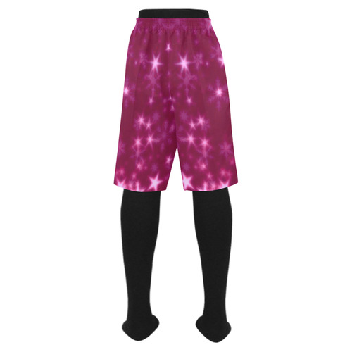 Blurry Stars pink by FeelGood Men's Swim Trunk (Model L21)