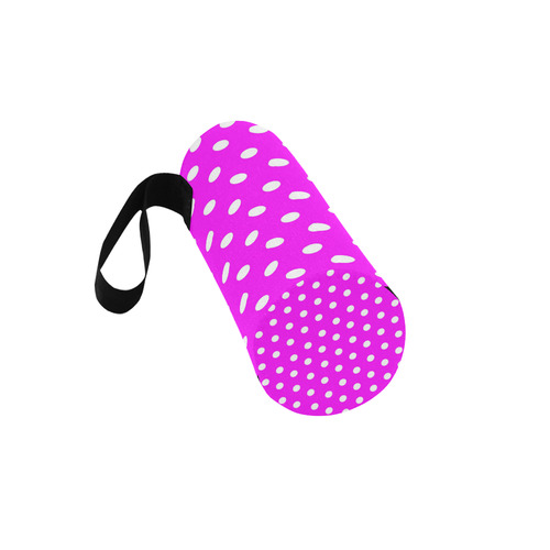 Dots Pink Neoprene Water Bottle Pouch/Large