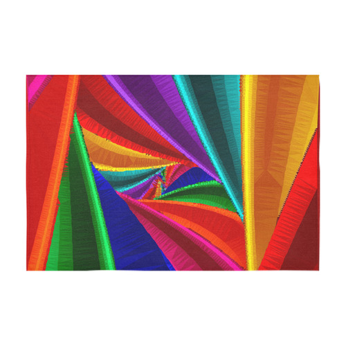 Color 25 Low Poly Fractal Art Triangles Cotton Linen Tablecloth 60" x 90"