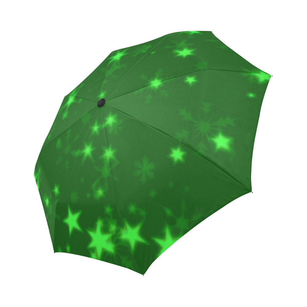Blurry Stars green by FeelGood Auto-Foldable Umbrella (Model U04)