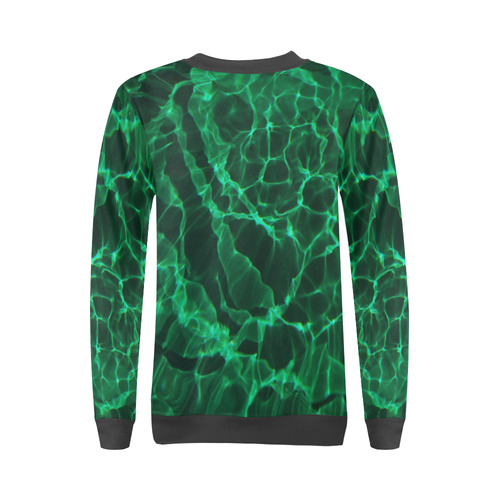 The green dive All Over Print Crewneck Sweatshirt for Women (Model H18)
