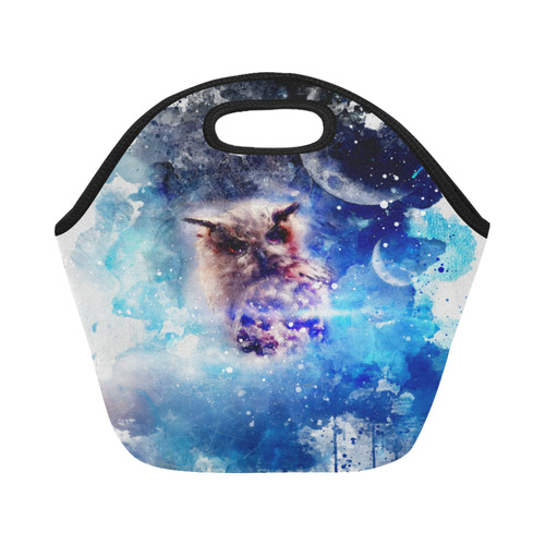Watercolor, owl in the unoverse Neoprene Lunch Bag/Small (Model 1669)