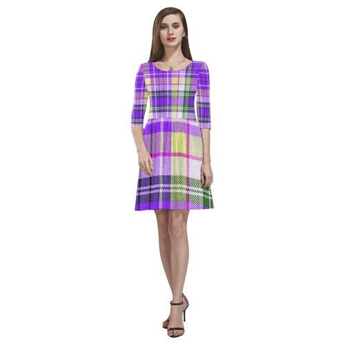 TARTAN 9014 Tethys Half-Sleeve Skater Dress(Model D20)