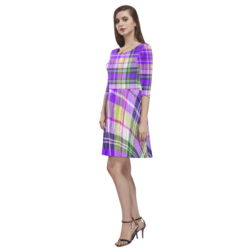 TARTAN 9014 Tethys Half-Sleeve Skater Dress(Model D20)