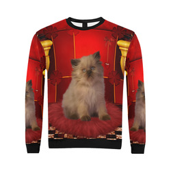 Cute little kitten All Over Print Crewneck Sweatshirt for Men/Large (Model H18)