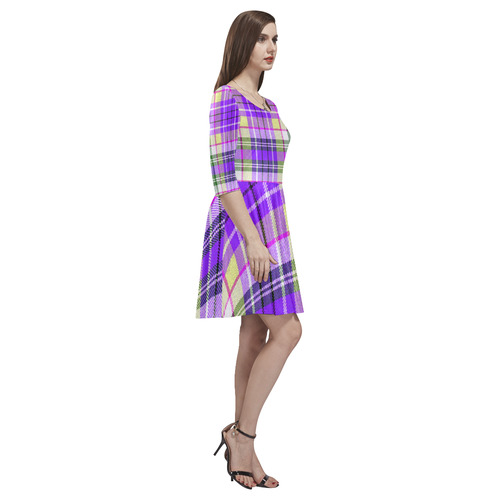 TARTAN 9014 Tethys Half-Sleeve Skater Dress(Model D20)