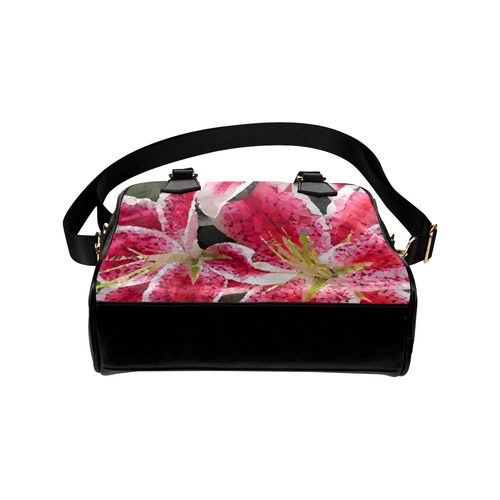 Stargazer Lilies Low Poly Geometric Floral Art Shoulder Handbag (Model 1634)