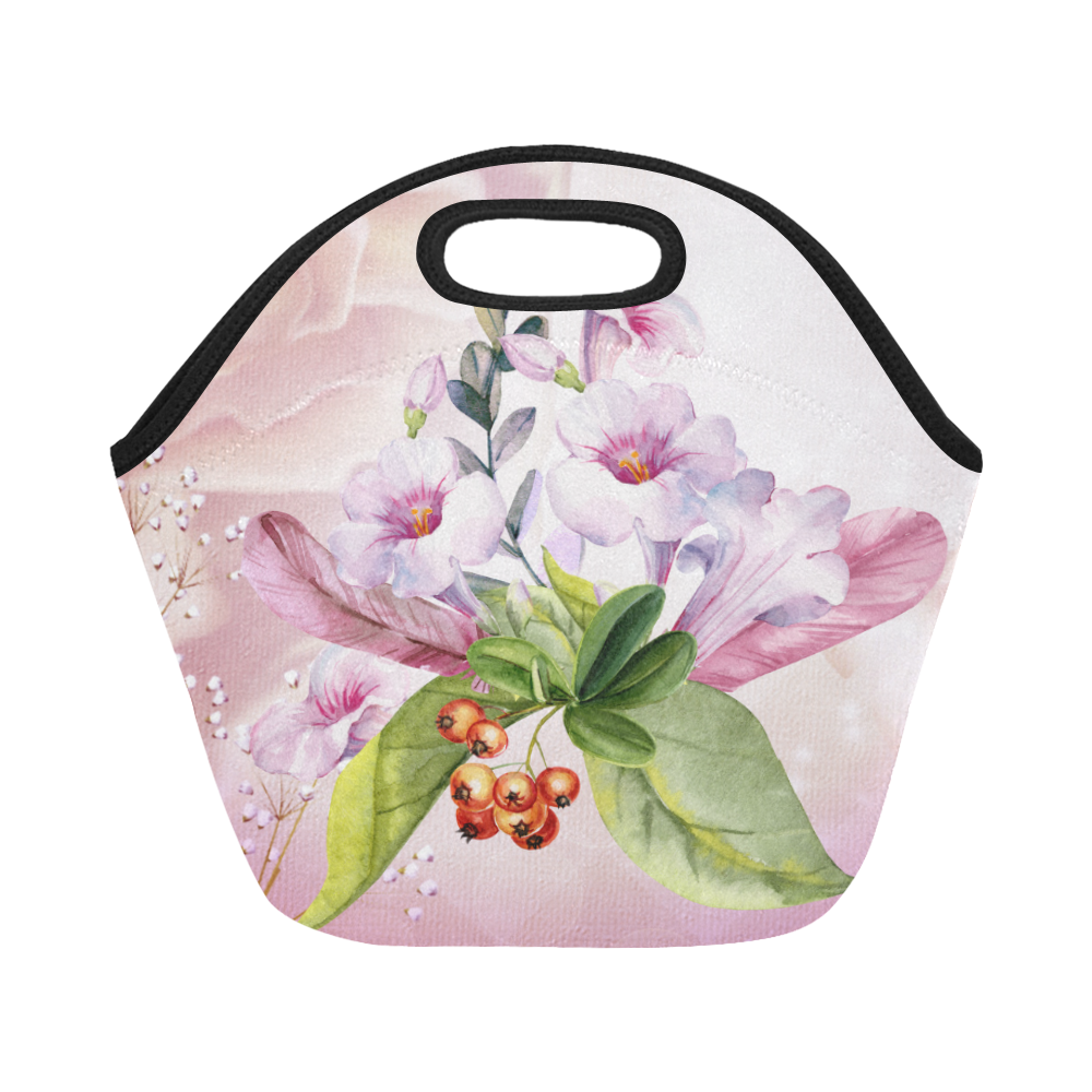 Wonderful flowers Neoprene Lunch Bag/Small (Model 1669)