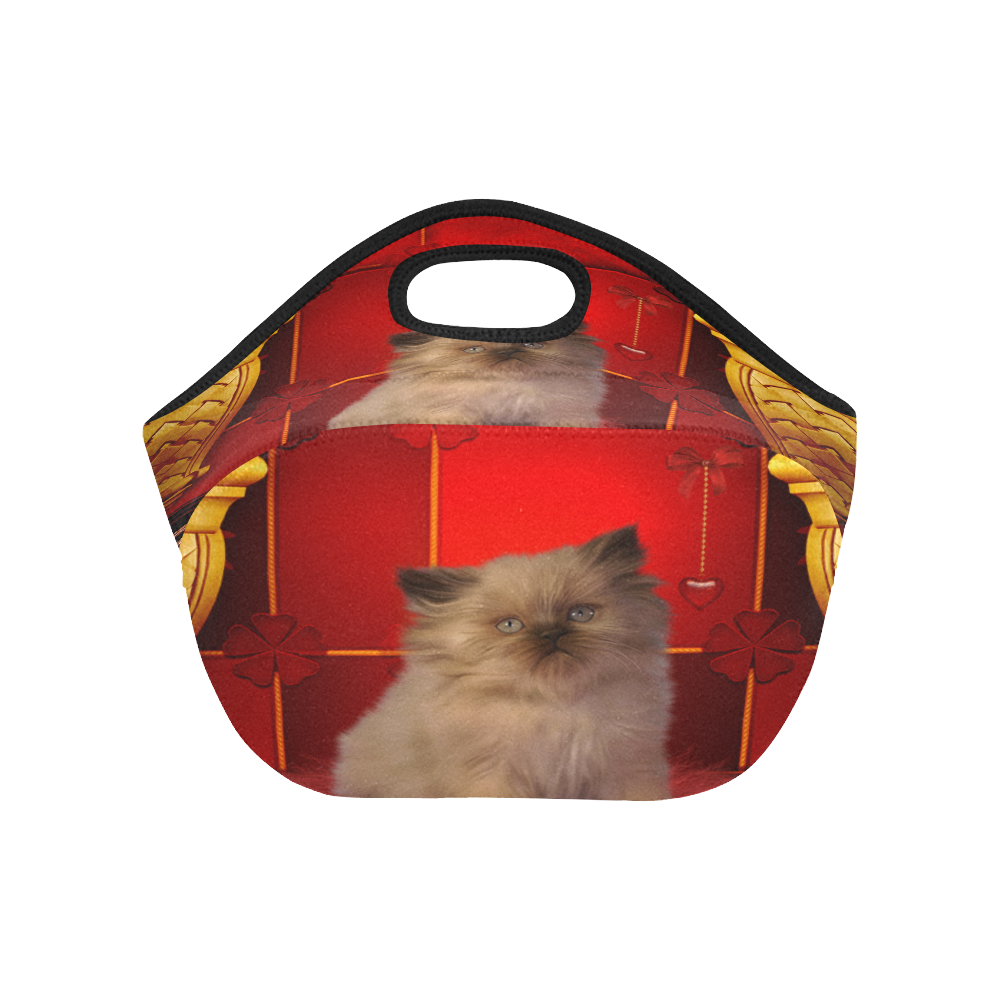 Cute little kitten Neoprene Lunch Bag/Small (Model 1669)