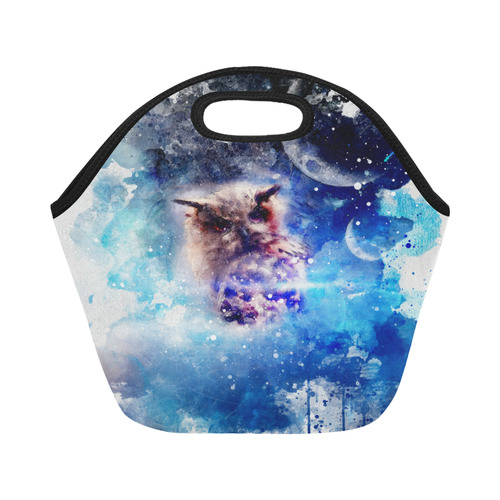 Watercolor, owl in the unoverse Neoprene Lunch Bag/Small (Model 1669)