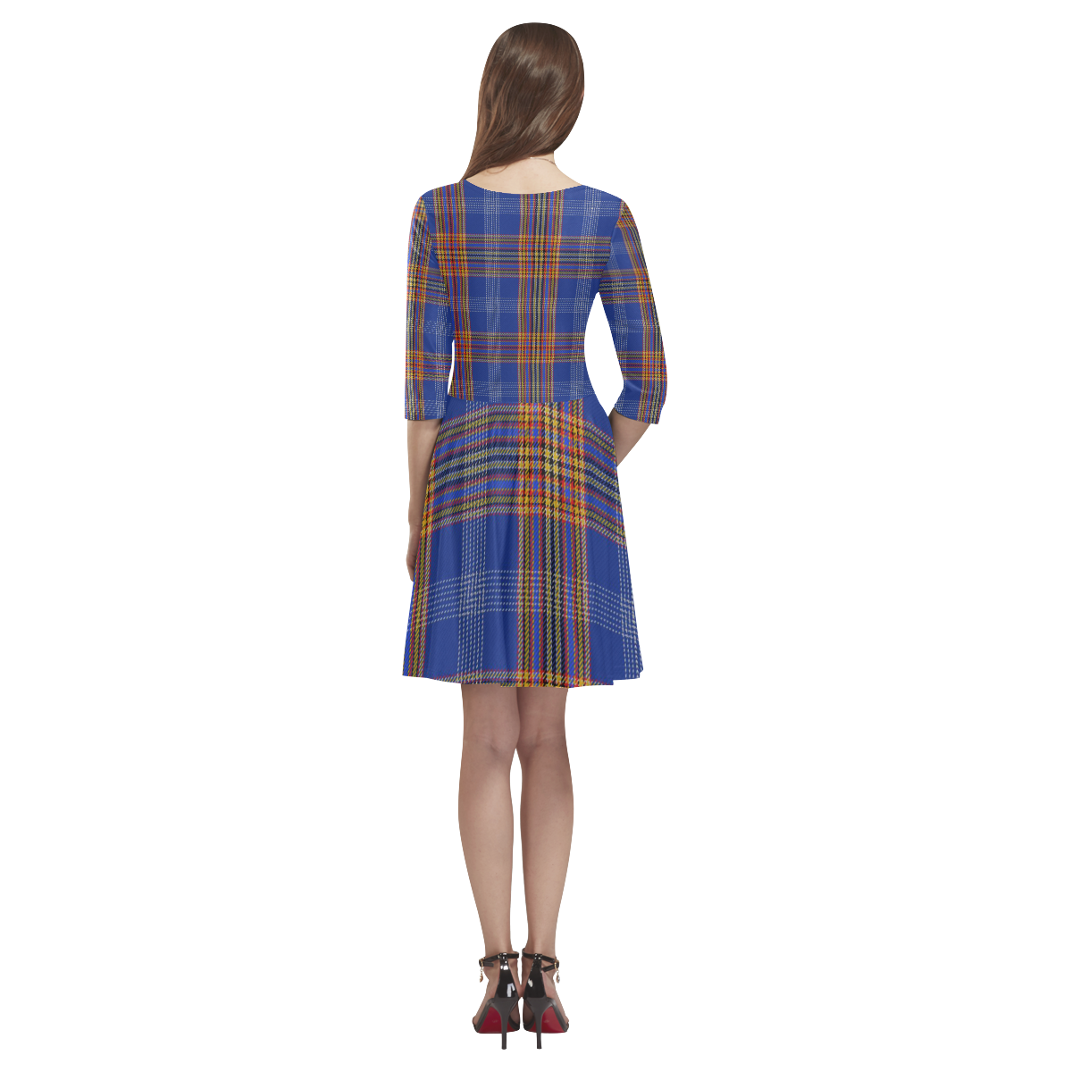 TARTAN 9001 Tethys Half-Sleeve Skater Dress(Model D20)