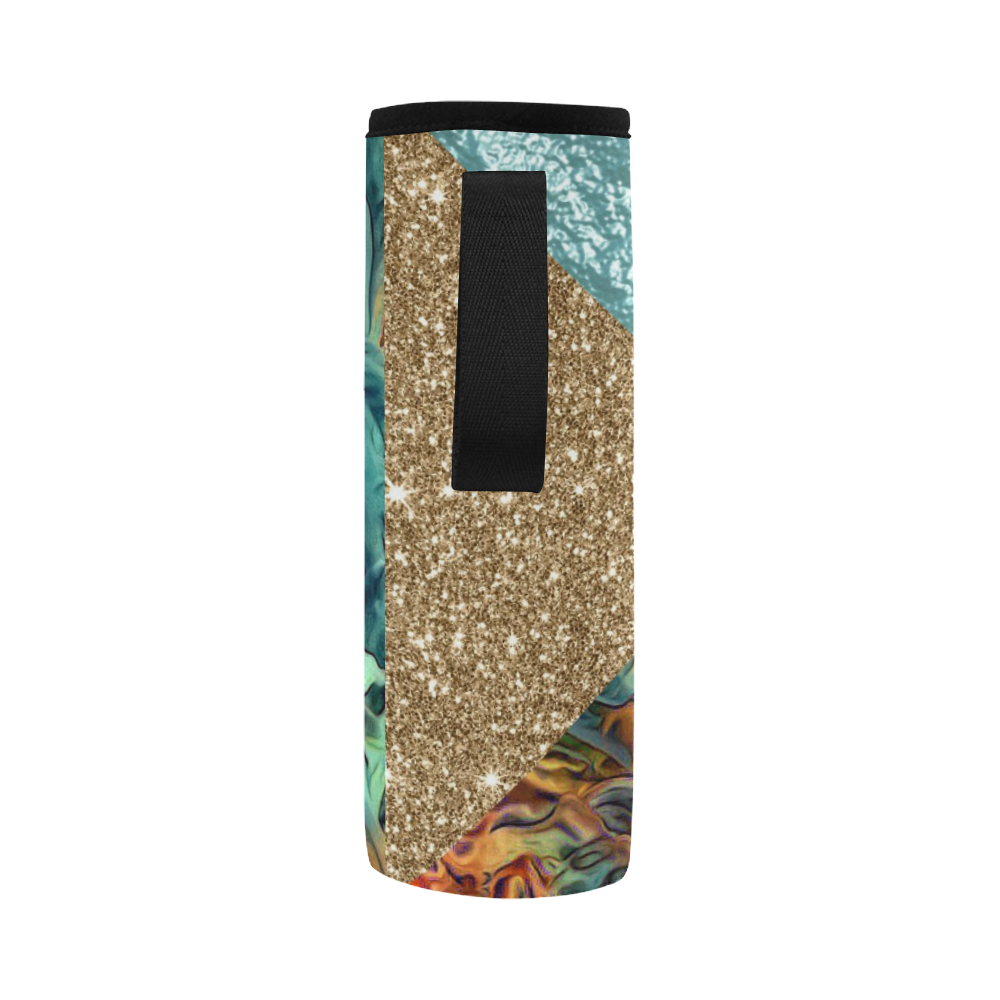 Chic shimmering Mix A by JamColors Neoprene Water Bottle Pouch/Large