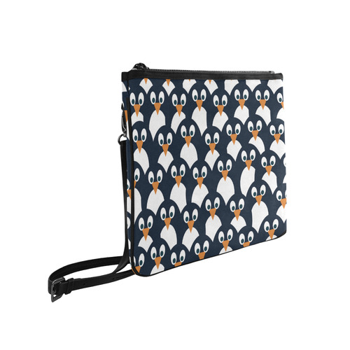 Penguin Pattern Slim Clutch Bag (Model 1668)
