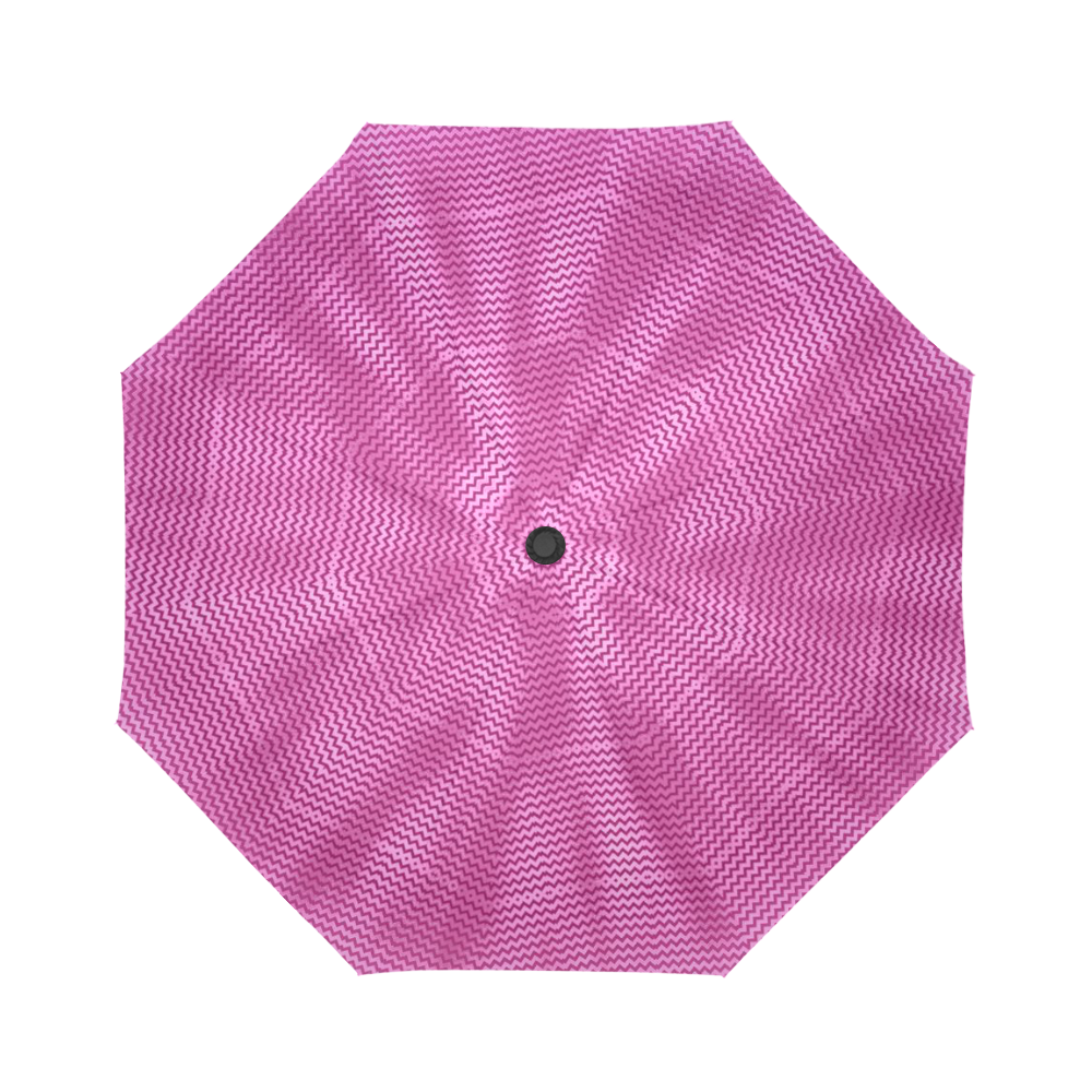 Pink chevron Umbrella Sun/Rain for Women Artsadd Auto-Foldable Umbrella (Model U04)