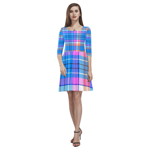 TARTAN 9013 Tethys Half-Sleeve Skater Dress(Model D20)