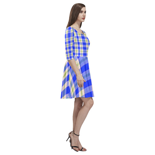 TARTAN 9003 Tethys Half-Sleeve Skater Dress(Model D20)