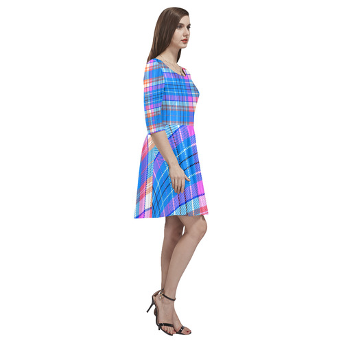 TARTAN 9013 Tethys Half-Sleeve Skater Dress(Model D20)