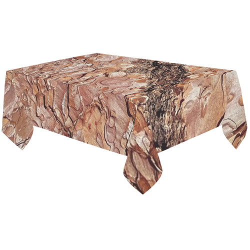 Tree Bark C by JamColors Cotton Linen Tablecloth 60"x120"