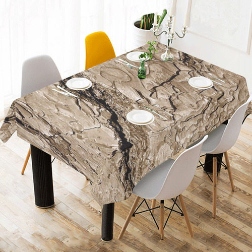 Tree Bark B by JamColors Cotton Linen Tablecloth 60" x 90"