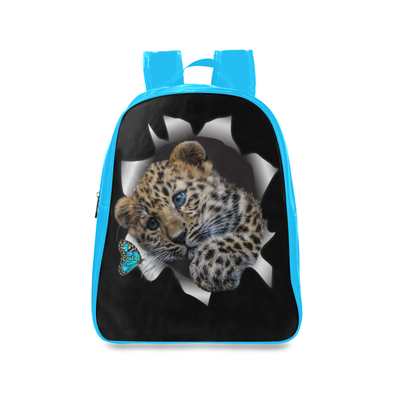 baby leopard and butterfly School Backpack/Large (Model 1601) | ID ...