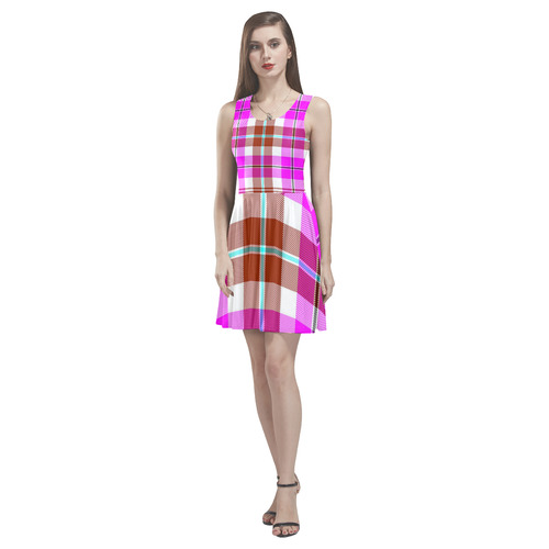 TARTAN 9008 Thea Sleeveless Skater Dress(Model D19)