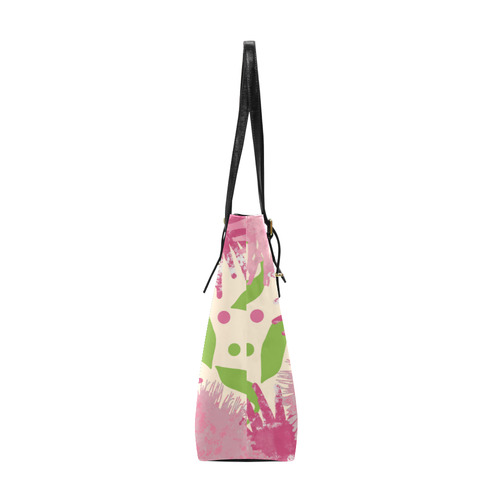 Pink Puffs Flowers Euramerican Tote Bag/Small (Model 1655)