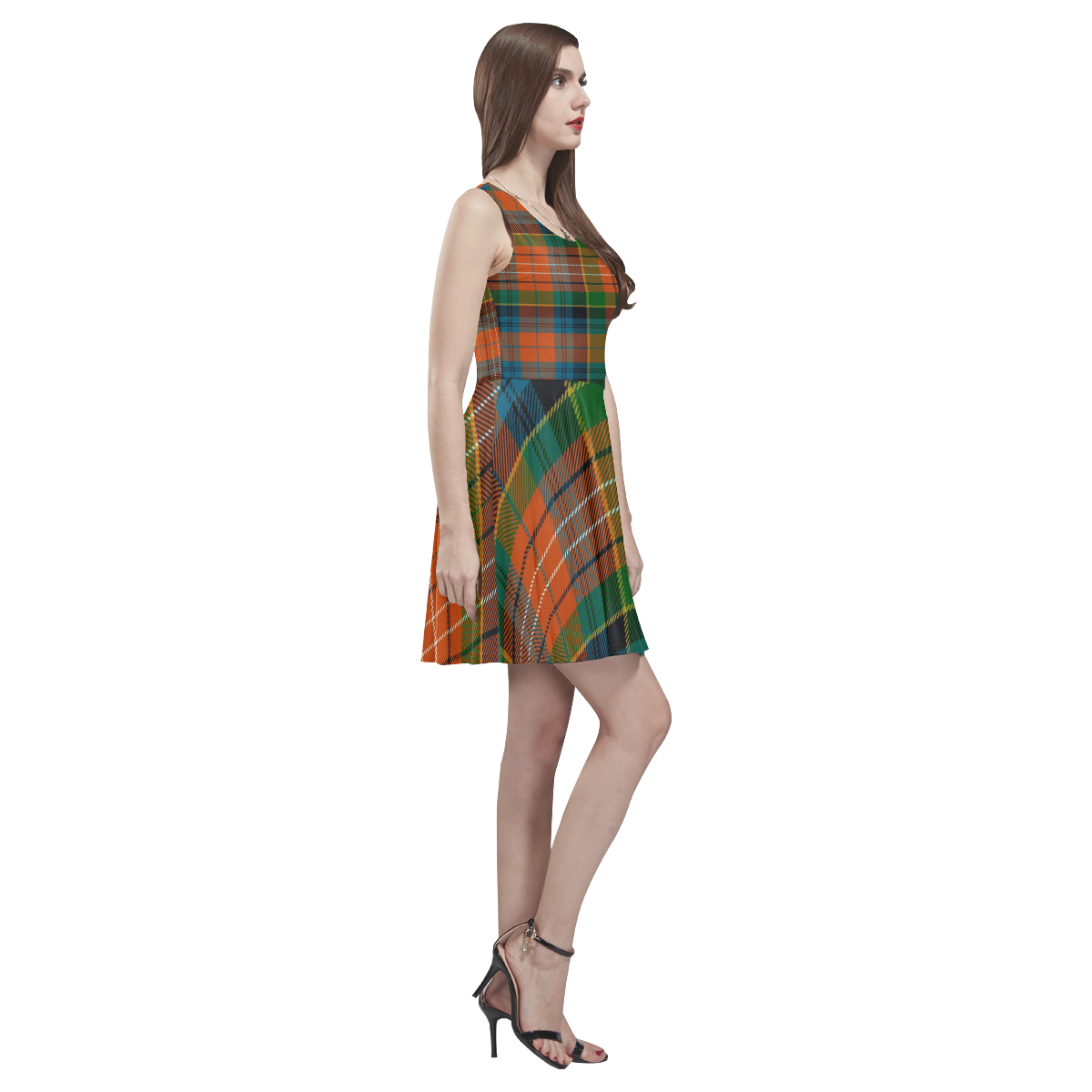 TARTAN 9012 Thea Sleeveless Skater Dress(Model D19)