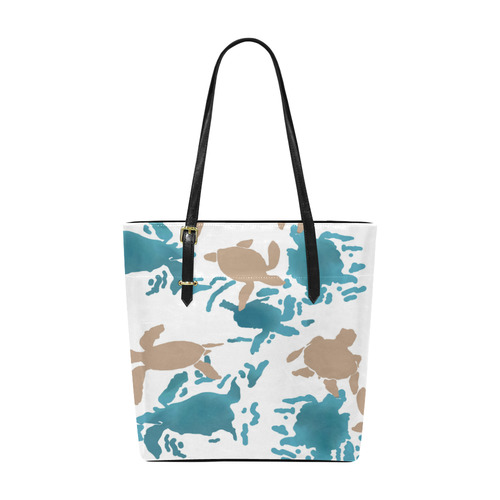 Swimming Turtles Euramerican Tote Bag/Small (Model 1655)