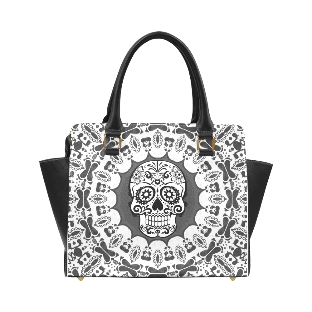 funny Mandala Skull by JamColors Classic Shoulder Handbag (Model 1653)
