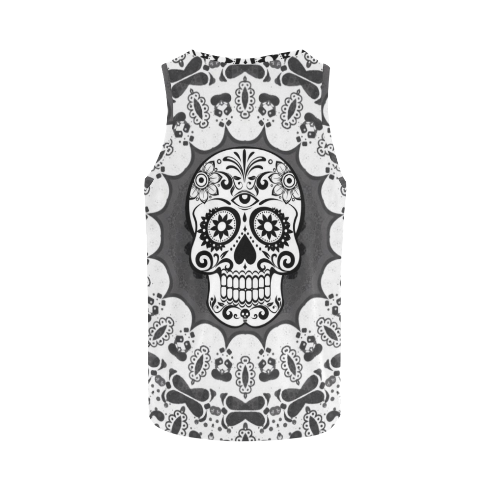 funny Mandala Skull by JamColors All Over Print Tank Top for Women (Model T43)