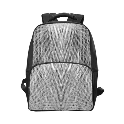 lines white Unisex Laptop Backpack (Model 1663)
