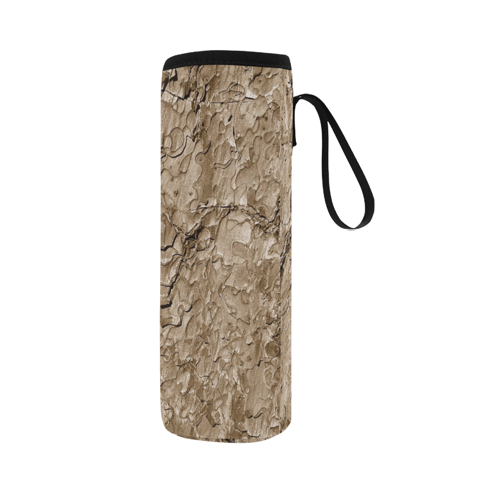 Tree Bark B by JamColors Neoprene Water Bottle Pouch/Large