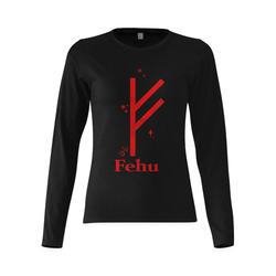 Rune Fehu Sunny Women's T-shirt (long-sleeve) (Model T07)