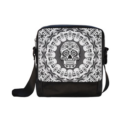 funny Mandala Skull by JamColors Crossbody Nylon Bags (Model 1633)