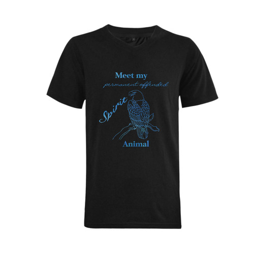 Spirit Animal - Offended Eagle Men's V-Neck T-shirt  Big Size(USA Size) (Model T10)