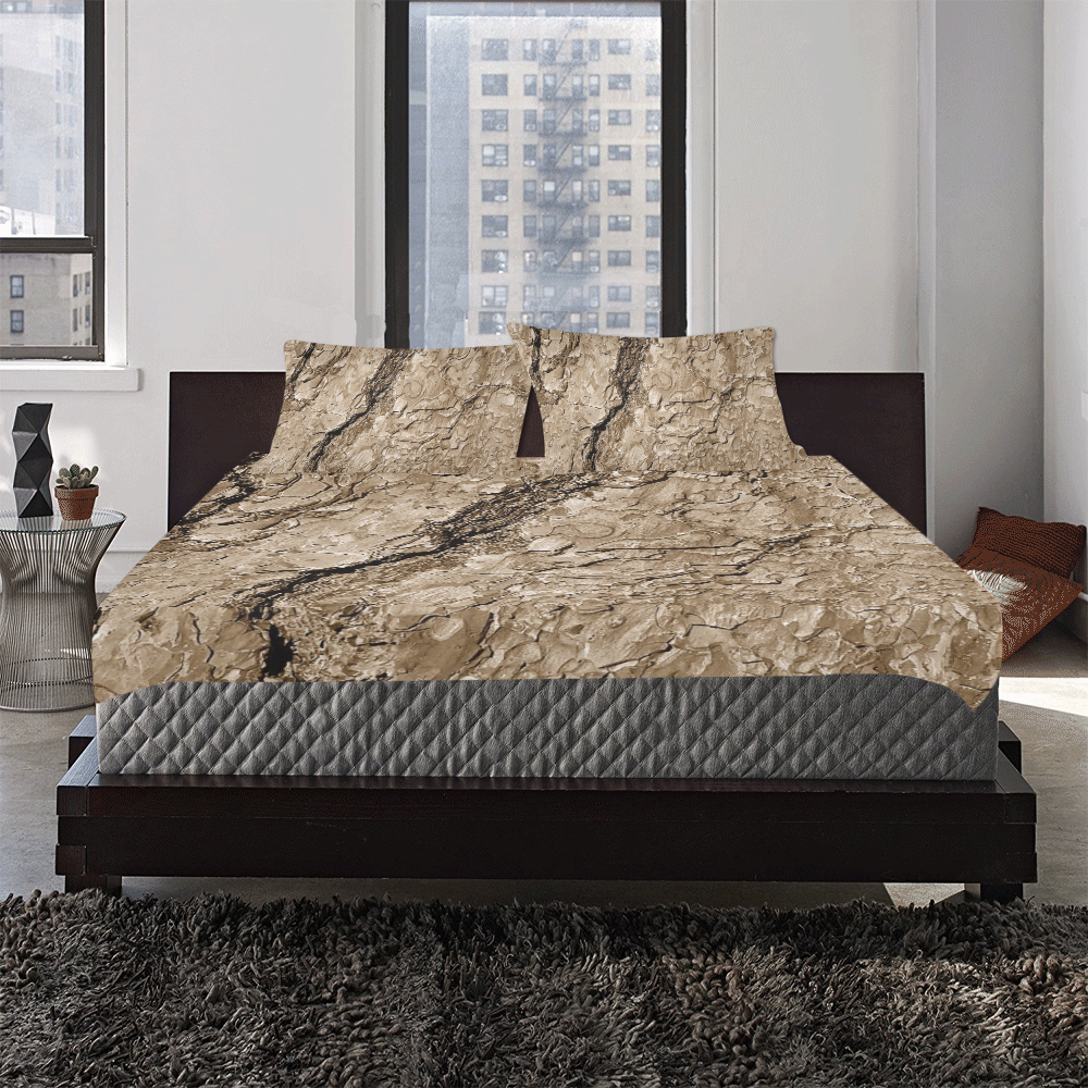 Tree Bark B by JamColors 3-Piece Bedding Set