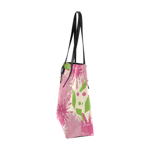Pink Puffs Flowers Euramerican Tote Bag/Small (Model 1655)