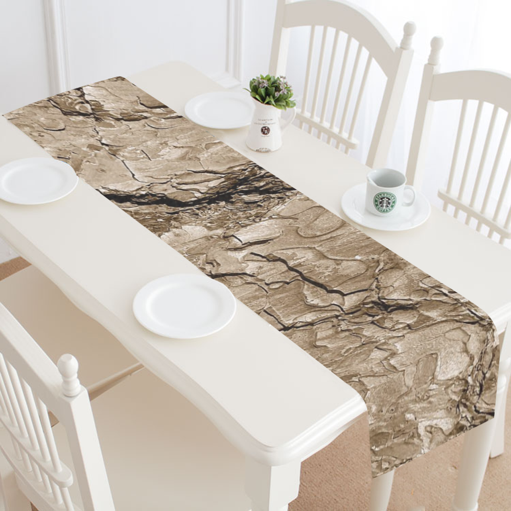 Tree Bark B by JamColors Table Runner 16x72 inch