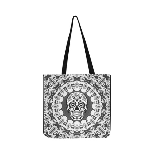funny Mandala Skull by JamColors Reusable Shopping Bag Model 1660 (Two sides)
