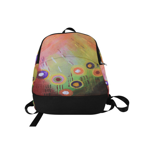 Flowers Abstract Fabric Backpack for Adult (Model 1659)