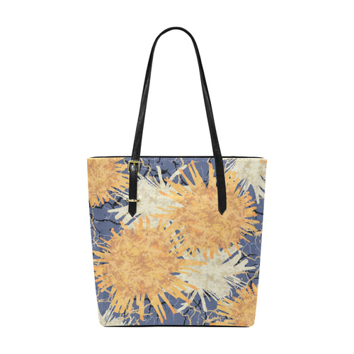 Orange Cobweb Flowers Euramerican Tote Bag/Small (Model 1655)