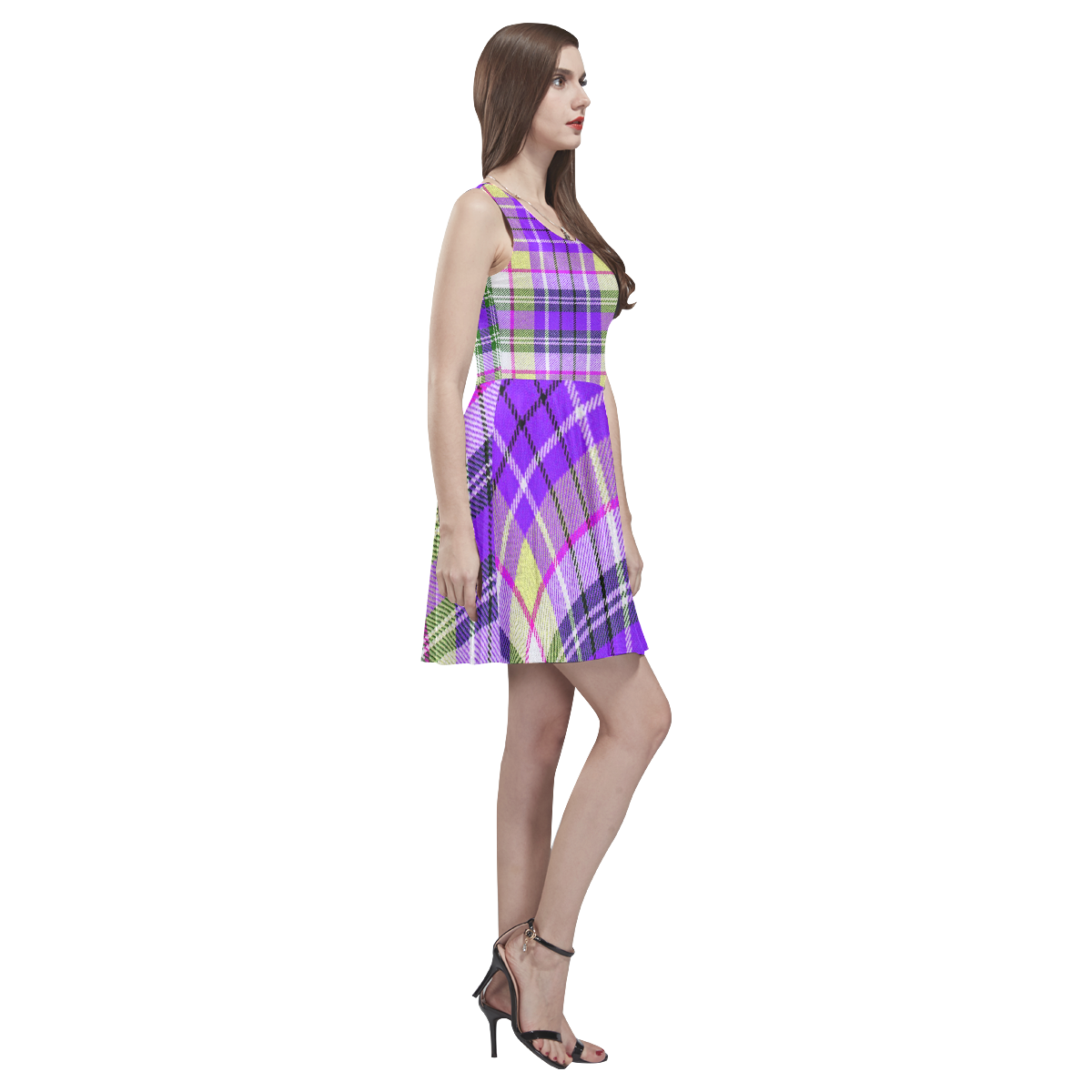 TARTAN 9014 Thea Sleeveless Skater Dress(Model D19)