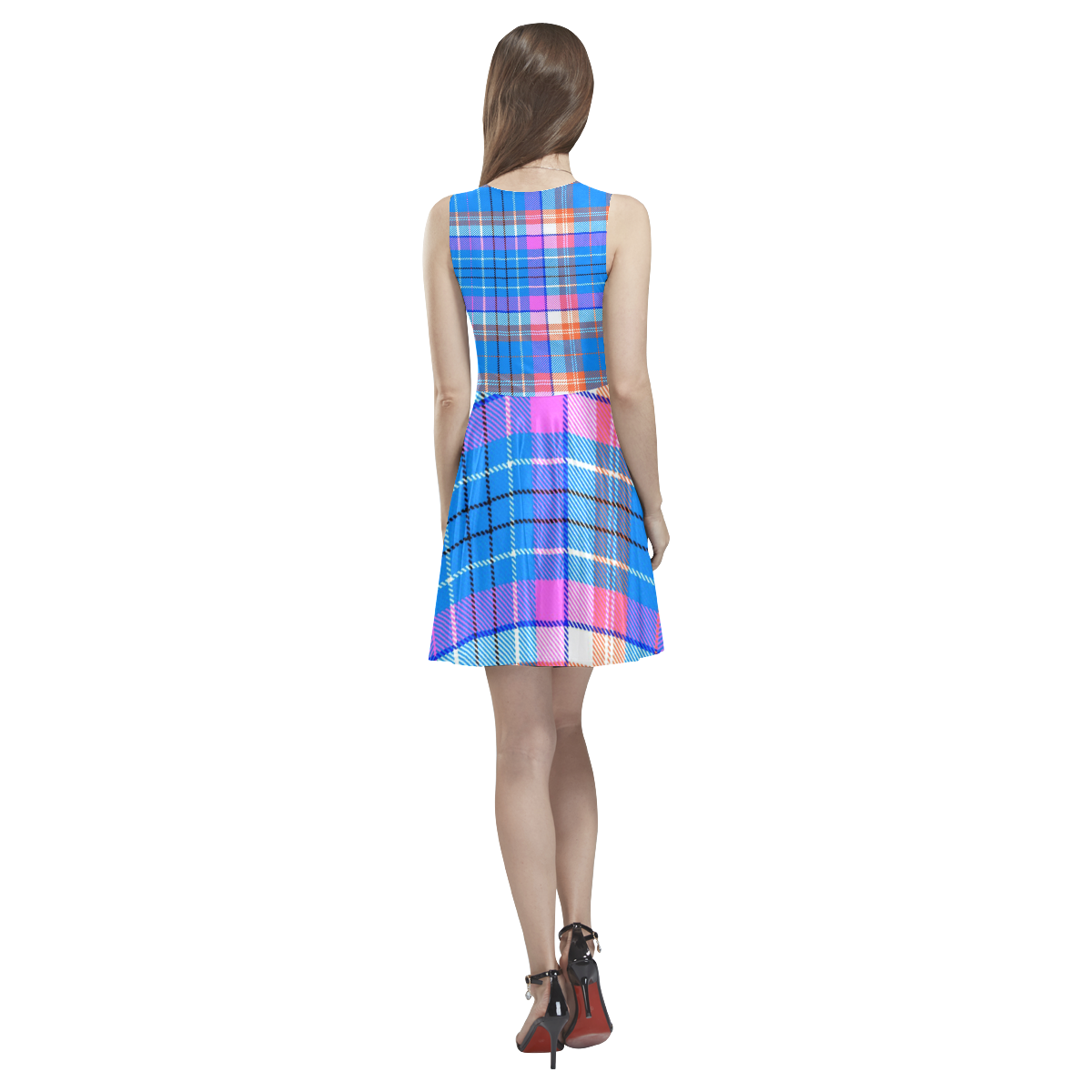 TARTAN 9013 Thea Sleeveless Skater Dress(Model D19)