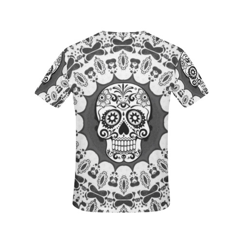 funny Mandala Skull by JamColors All Over Print T-Shirt for Women (USA Size) (Model T40)